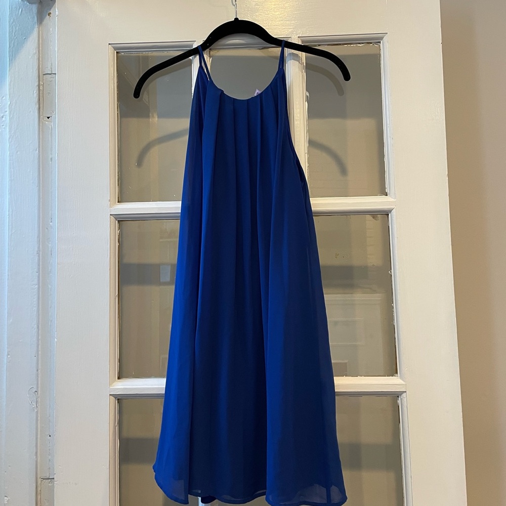 Lush high neck pleated dress